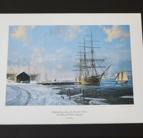 Ship Building Along Kennebec River